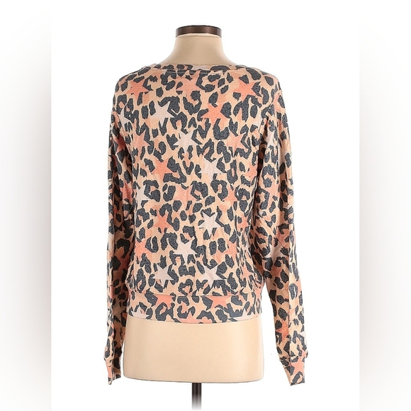 Wildfox Leopard & Star Print Sweatshirt – Size XS - Picture 3 of 5